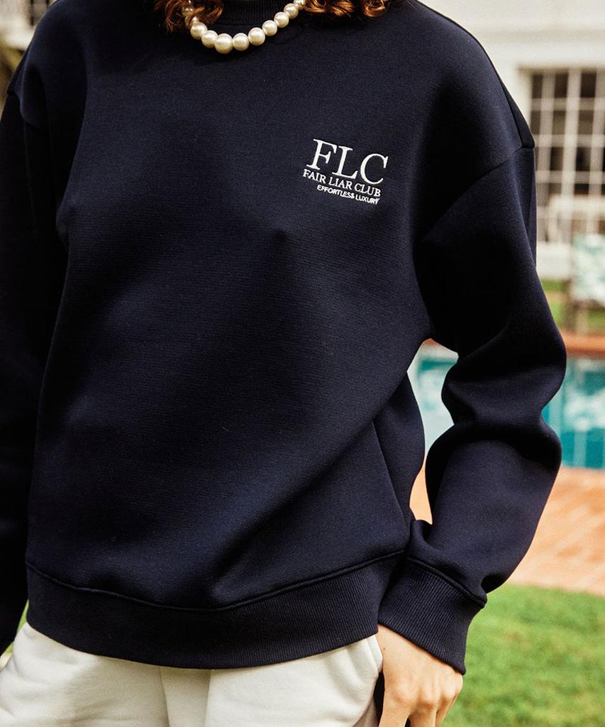 FAIRLIAR CLUB Effortlux Crewneck Sweatshirt_Navy