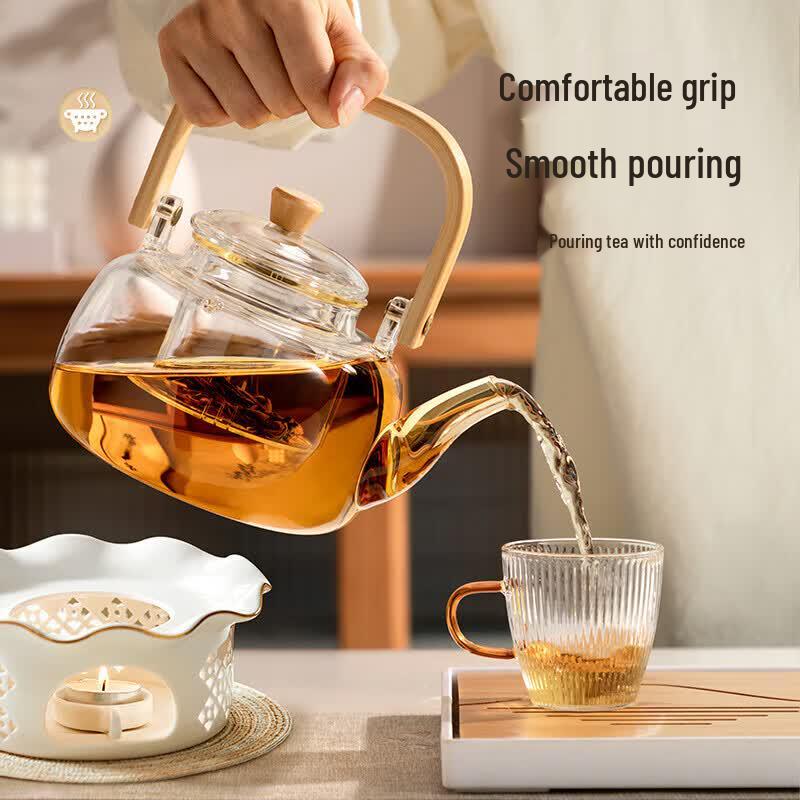 Glass Teapot & Candle Warmer Set