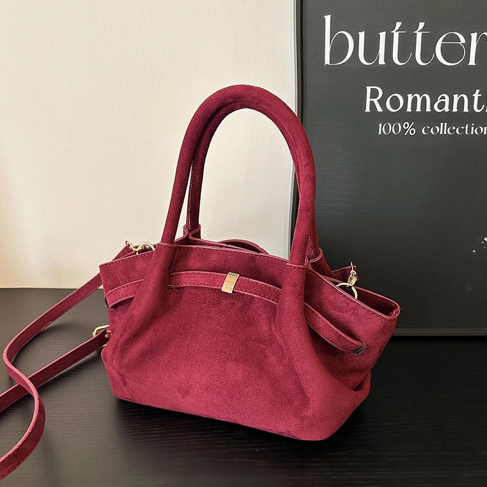 Women's Frosted Velvet Tote: 2025 Crossbody Commuter Handbag