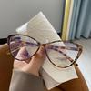 Women's Retro Large Cat Eye Blue Light Blocking Glasses - Versatile Korean Style