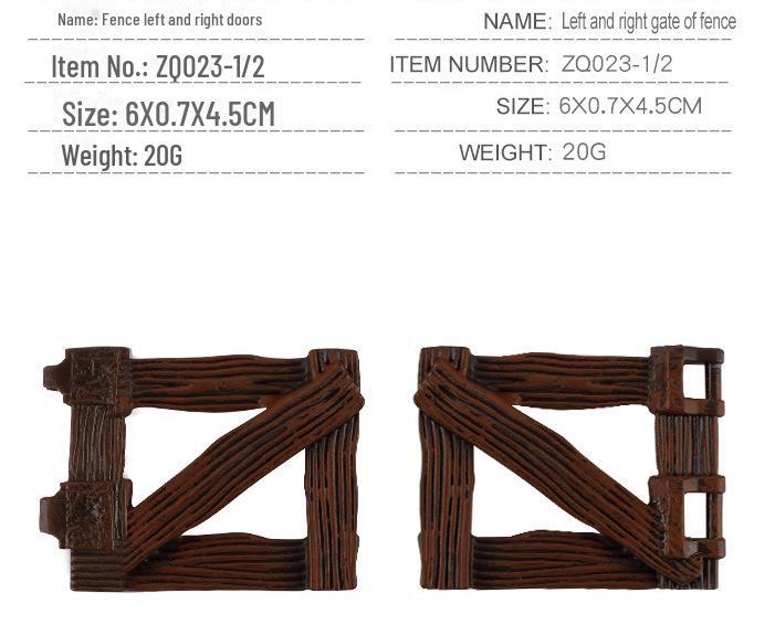 Jurassic Simulation Farm Scene Dinosaur Model Sand Table Toy Set with Fence and Gate