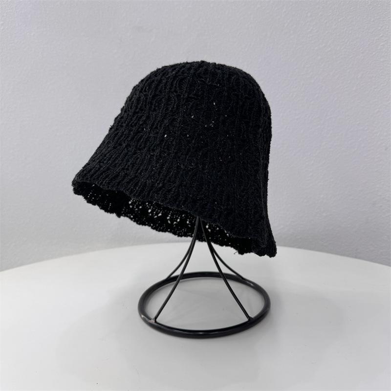 Hat Versatile Style Sweet Knitted Hollow Womens Ventilate Hatscaps Fishermans