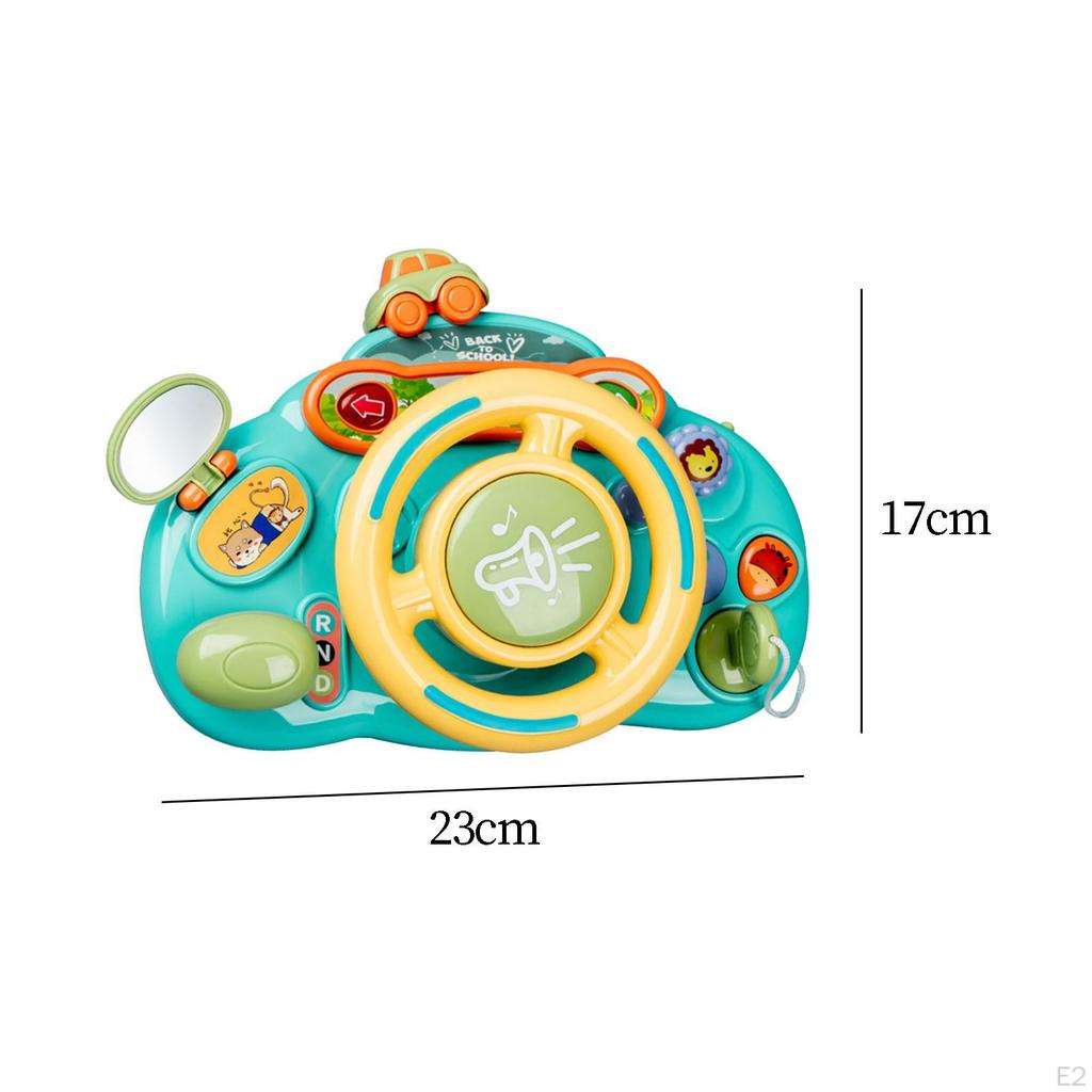 Electric Steering Wheel Toy Educational Musical Mini Interactive Learning for Kids 1 2 3 4 5