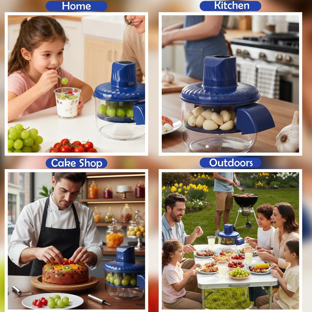 Automatische elektrische Traubenschälmaschine - Freihändiger Schalenentferner für Beeren, Früchte, Fruchtvorbereitungswerkzeug, Müheloses Schälen