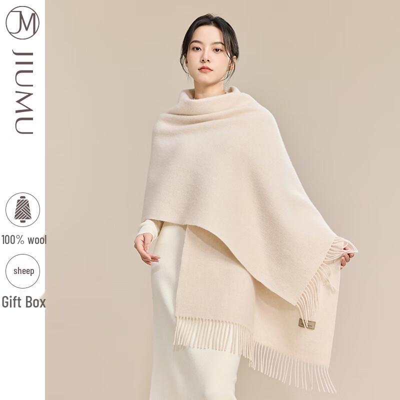 JIUMU Women's Lambswool Shawl Scarf