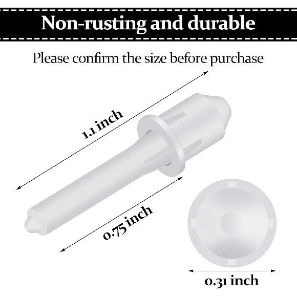 Patelai 20 Pcs 1 x 0.25 inch Shutter Repair P Louver P Plantation Shutters Replacement Repair P Plantation Shutter P for Windows Tools, White