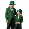 St. St. Patrick's Day Kostüm Frack Leprechaun Irisch Grün Gotisch Vintage Steampunk Frack Zylinder Fliege Halloween Kostüm