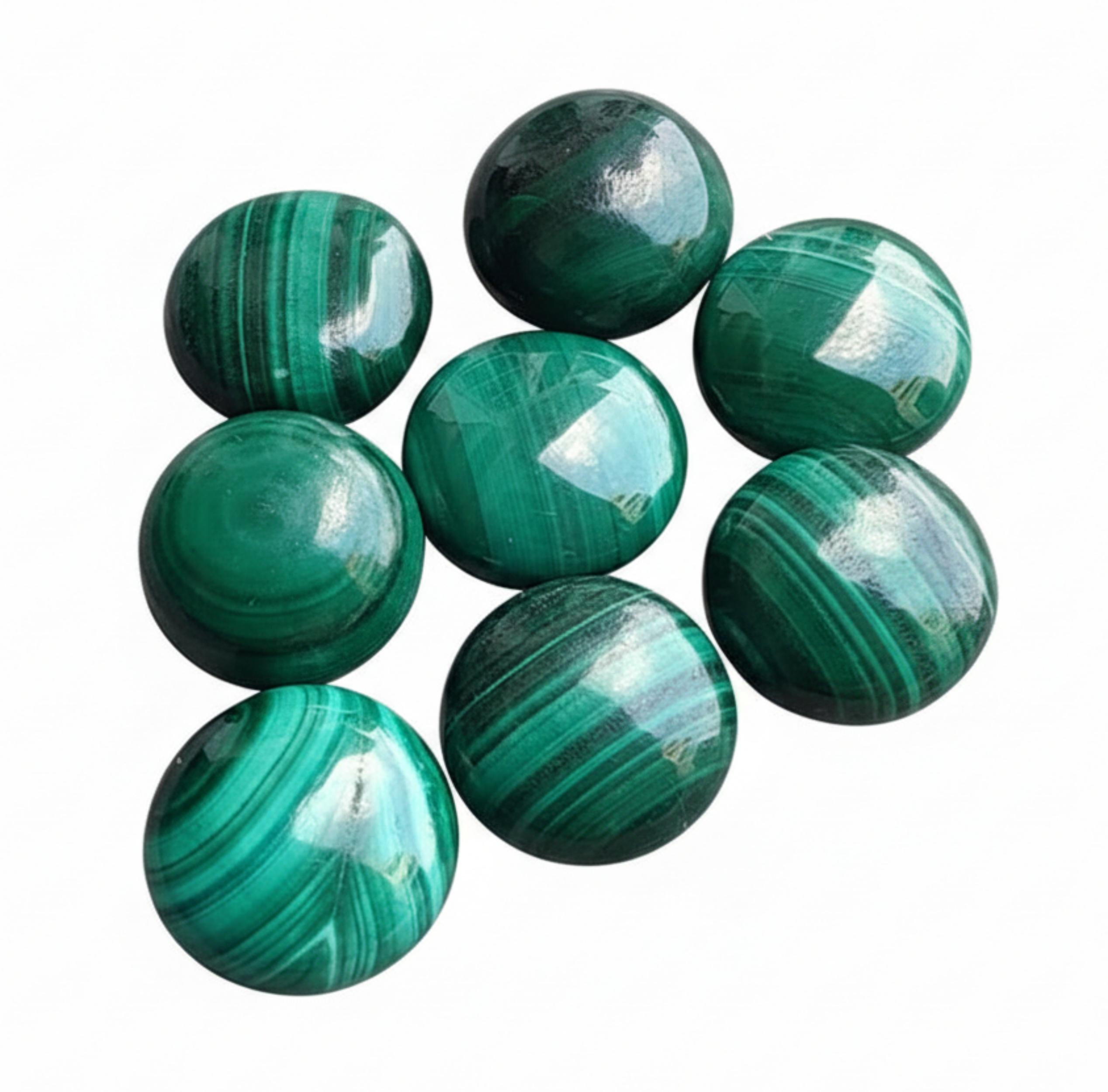 

Натуральные круглые кабошоны из малахита - Малахитовые круглые драгоценные камни с плоской задней стороной для ювелирных изделий 5mm зелёный