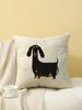 Abstract Dachshund Print Throw Pillow Cover, Cushion Case for Sofa Bedroom Living Room Couch Bed Office Chair Home Decor