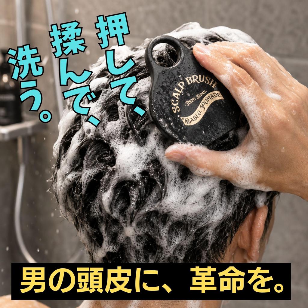 BABLO POMADE Shampoo Brush for Men Scalp Hair Head Washing Firm Firm Brush - Brush, Brush, Brush,