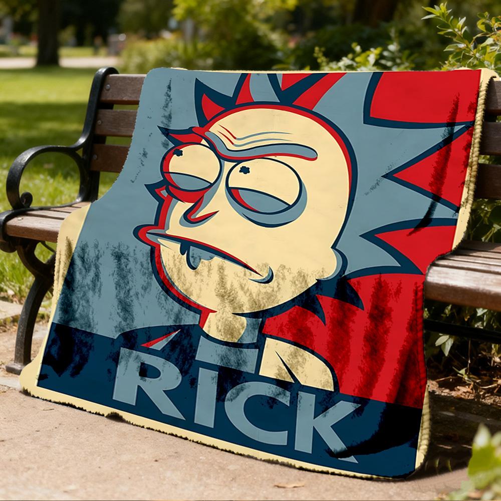 1 Stück Rick Sanchez Outdoor Flanell Überwurfdecke Weich, Leicht & Warm