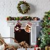 M-Modern-3 Pcs Christmas Stockings Santa Claus Reindeer And Snowman For Xmas Holiday Party Decor
