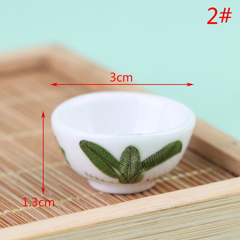 1:12 Dollhouse Miniature Old Style Retro Soup Basin Food Fruit Bowl, Dishes Plate, Bowl Kitchen Tableware Dollhouse Accessories