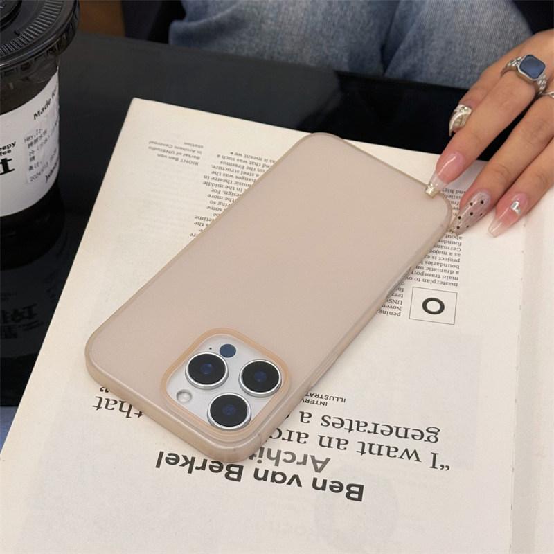 Ultra Thin Matte Hard PC Translucent Clear Phone Case For iPhone 16 15 14 13 Pro Max  Shockproof Slim Skin Back Cover