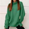Women's Fashion Solid Color Long Sleeved Round Neck Pullover Casual Sweatshirt Top