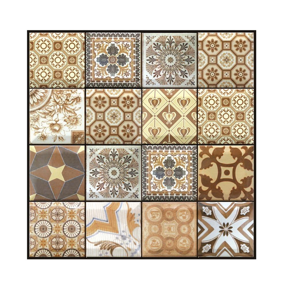 10 Pcs PVC 3D Brick Wall Panels Colorful 11.8X11.8 Inches Faux Brick Wall Stickers Square Self Adhesive Wallpaper