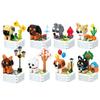 Factory Supply Children Puzzle Simulation Small Particles Potted Plant Building Block Lucky Cat Bulldog Assembly Animal Building Block