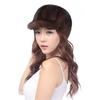 Gorro de piel de visón real para mujer, gorro de piel de visón 100 % auténtica, gorro de piel de visón natural, gorro de piel de visón de moda para mujer, gorro para exteriores para mujer