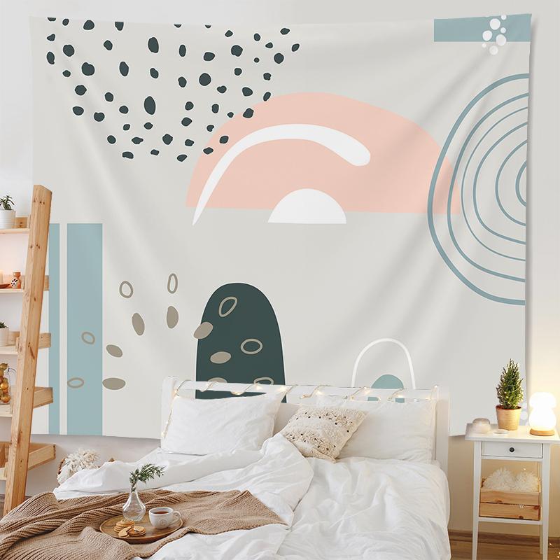 

Богемный гобелен комната арт-деко фон ткань абстрактные геометрические лицо листья гобелен домашний декор 100x75cm