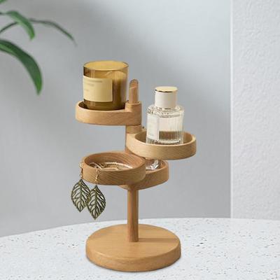 Jewelry Organizer Box 4 Layer Make Up Countertop Stand Case for