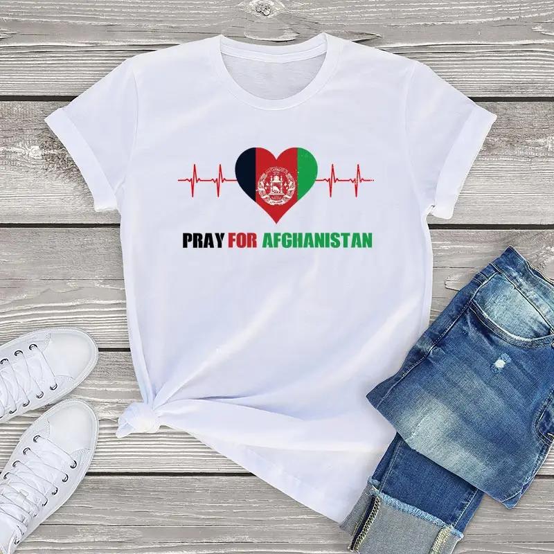 Funny Afghanistan Flag Graphic T Shirts for Women Unisex Short Sleeve Tees Retro Clothes Harajuku Tops Oversized Woman TShirts