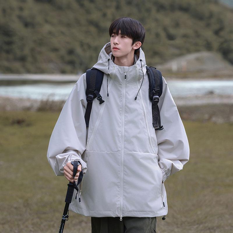 Chaqueta para hombre y mujer, para primavera, estilo pareja, chaqueta softshell, para hombre, impermeable, cortavientos, deportes de ocio, desmontable