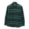 Check Pattern Long Sleeve Stretch Flannel Shirt Men's Used