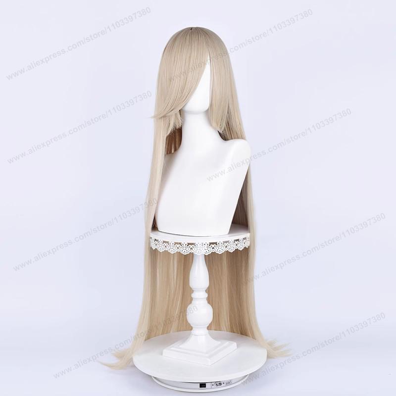 Anime 100Cm Long Staight Cosplay Synthetic Wig Black White Red Pink Brown Gold Blue Women Heat Resistant Hair High Quality Wigs