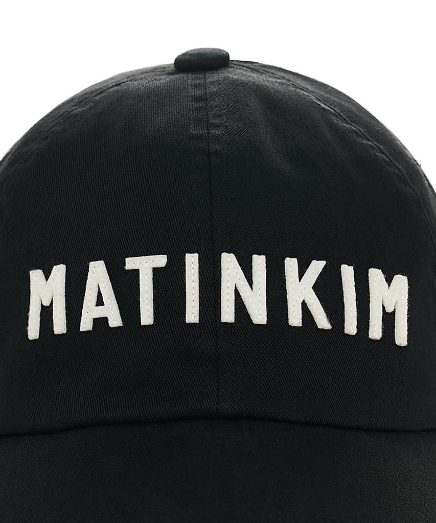 Mattengkim Applique Felt Logo Ball Cap In Black