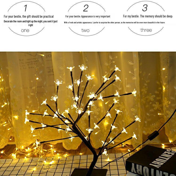 

Сакура Звукоуправляемая розовая настольная лампа: Креативный прикроватный ночник для атмосферы в спальне Default Items