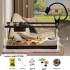 Premium Turtle Tank with Ecological Design, Sunning and Climbing Platforms, Desktop-Friendly with Lid, Also Suitable for Goldfish