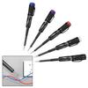 Circuit Tester Pen 15.5cm Dual Purpose Line Detector Stable Contact Performance Chrome Vanadium Steel Clip-on Cap