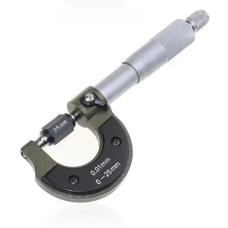 Precision Outer Diameter Micrometer, 0-25mm, 0.01mm, Metric Caliper For Outer Diameter, Mechanical Micrometer Tool