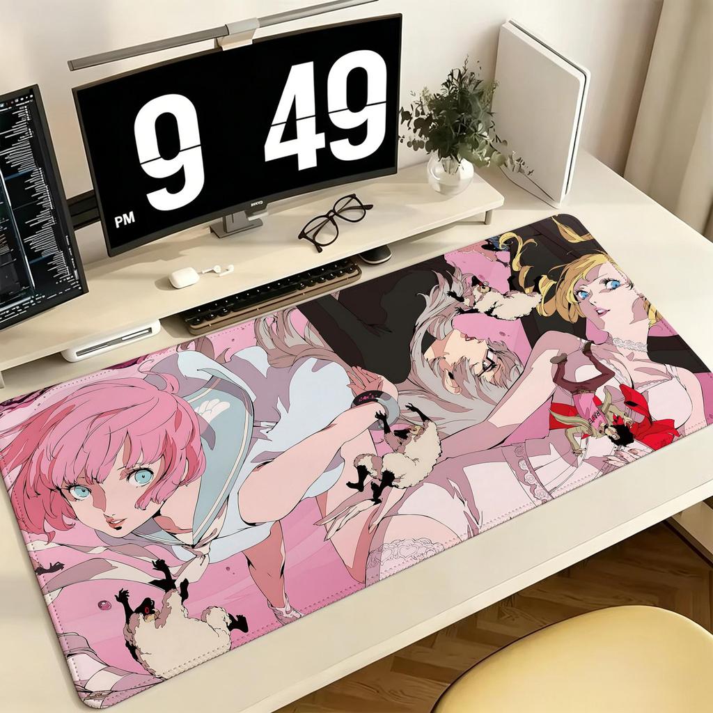 Mouse Pad Pro ESports Xxl Gaming Mousepad Extra Large NonSlip Stitched Edge Keyboard Laptop Desk Mat For Pc Gamer Catherine