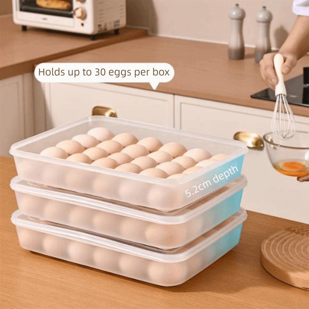 Plastic Refrigerator Egg Holder 30 Grids Egg Tray Practical Egg Storage Box Home Use