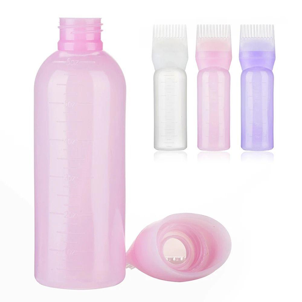 Mehrfarbige Haarfärbeflasche Plastik Shampoo Applikatorflasche Kammzahnflasche Färben von Haaren