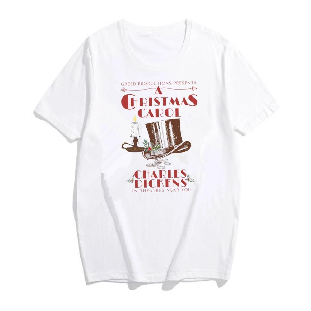 Charles Dickens Retro Christmas Shirt A Christmas Carol Scrooge Dickens Christmas Holiday Clothing Light Academic Style Top S