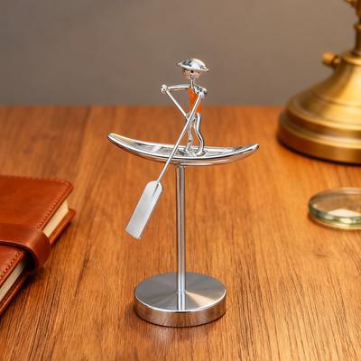 Yousheng Fischer Gleichgewichtskunst Figur Schwingendes Kinetisches Ornament Büro Schreibtisch Stressabbau Spielzeug Metall Gleichgewicht Fischer Skulptur für Zuhause und Deko