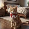 Embroidery Cat Knitted Drool Towel Cartoon New Year Cat Scarf Dog Drool Bib  Horse Year
