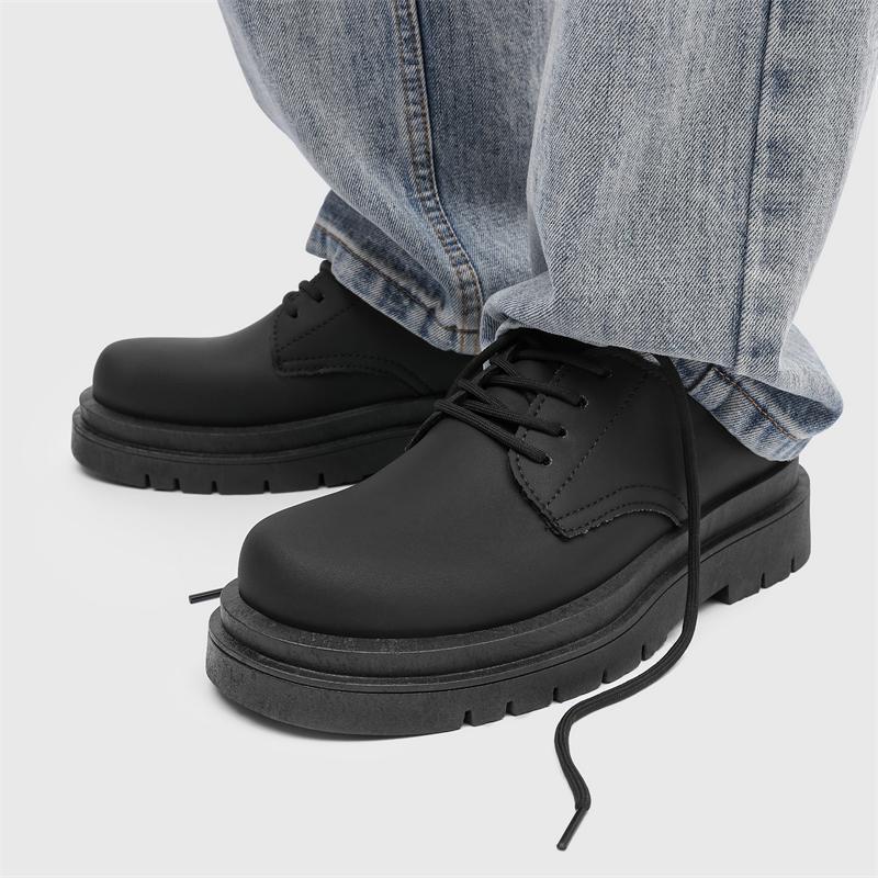 Fashion Thick Sole Formal Men Leather Shoes Luxury Brand Designer Platform Casual Shoes Wedding Dress Oxfords Shoes Men Work Footwear