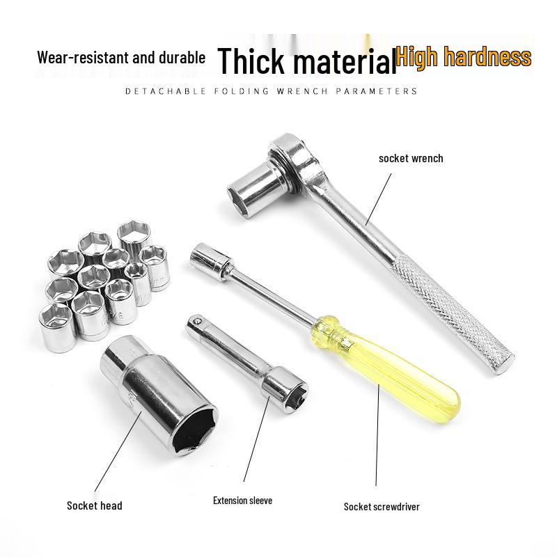 40-Piece Ratchet Wrench & Hex Key Set for Car/Motorcycle Repair