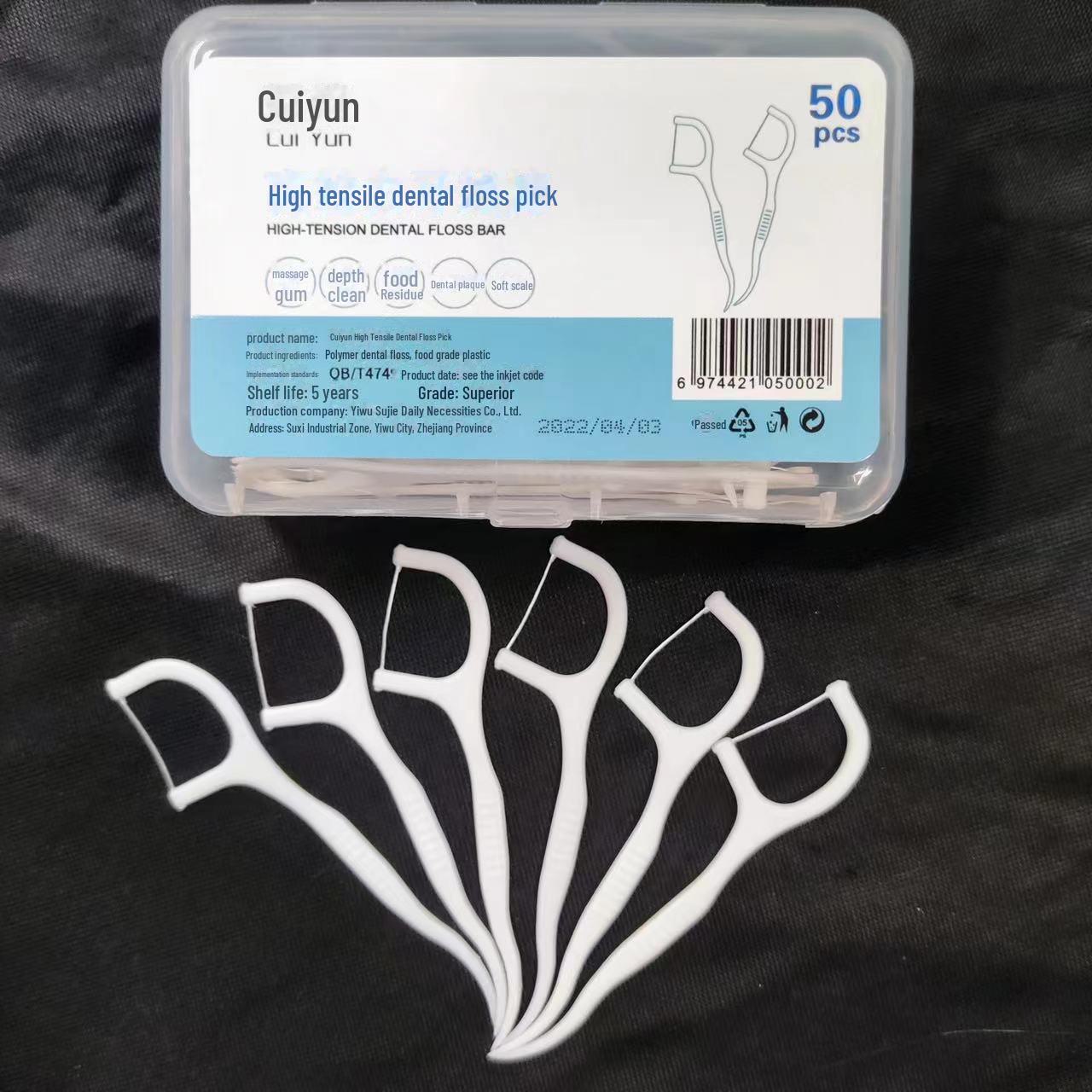 

Ультратонкие высокоэластичные одноразовые зубные нити с зубочисткой для ухода за полостью рта