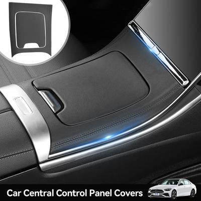2 st/set Bil Mittkonsolpanel Skydd Trim Eftermontering Klistermärke Film Konsoltillbehör För Mercedes Benz C W206C260LC200LC300L