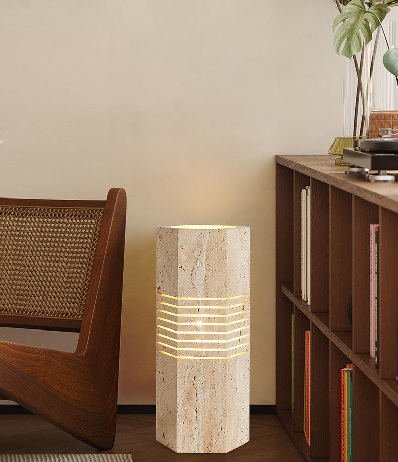 Modern Stone Decorate Creative Floor Light Warm Light Suitable For Living Rooms Bedrooms Dining Rooms