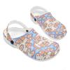 Women Men Summer Printed EVA Beach Clogs Lightweight Soft Slip On Beach Shoes Pool Area Bathroom Home Walking Shoes Outdoor Use