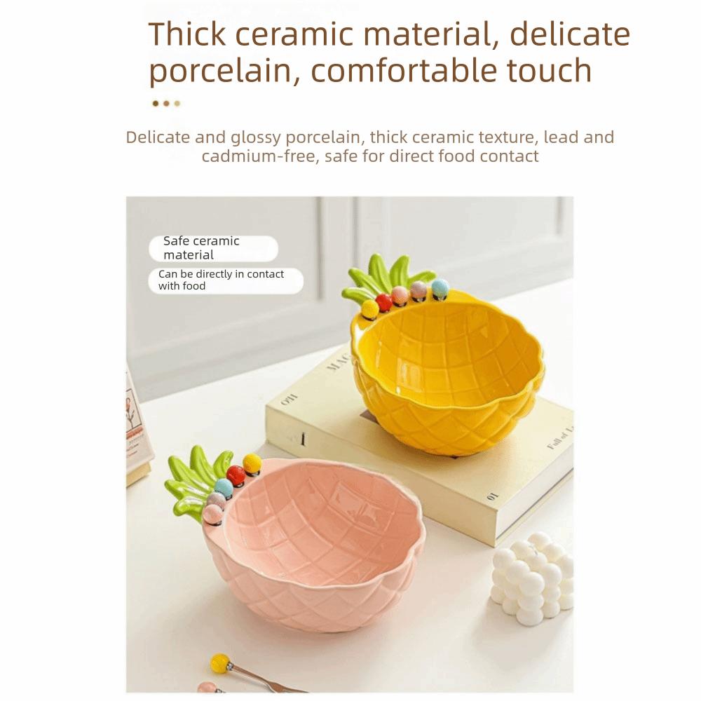 Cream-Style Fruit Serving Plate Reusable Ceramic Fruit Bowl Ceramic Fruit Plate Desktop Decoration