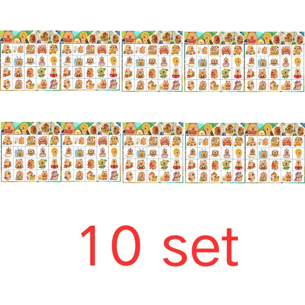 Heiß 20 Stück Cartoon Anime Capybara Tattoo Aufkleber Süßes Tier Temporär Wasserdicht Kinder Tattoos Geburtstag