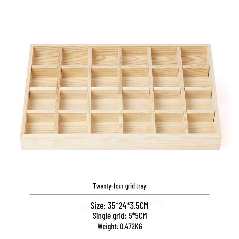 Solid Wood Jewelry Display & Storage Tray for Bracelets, Bangles, and Loose Beads.