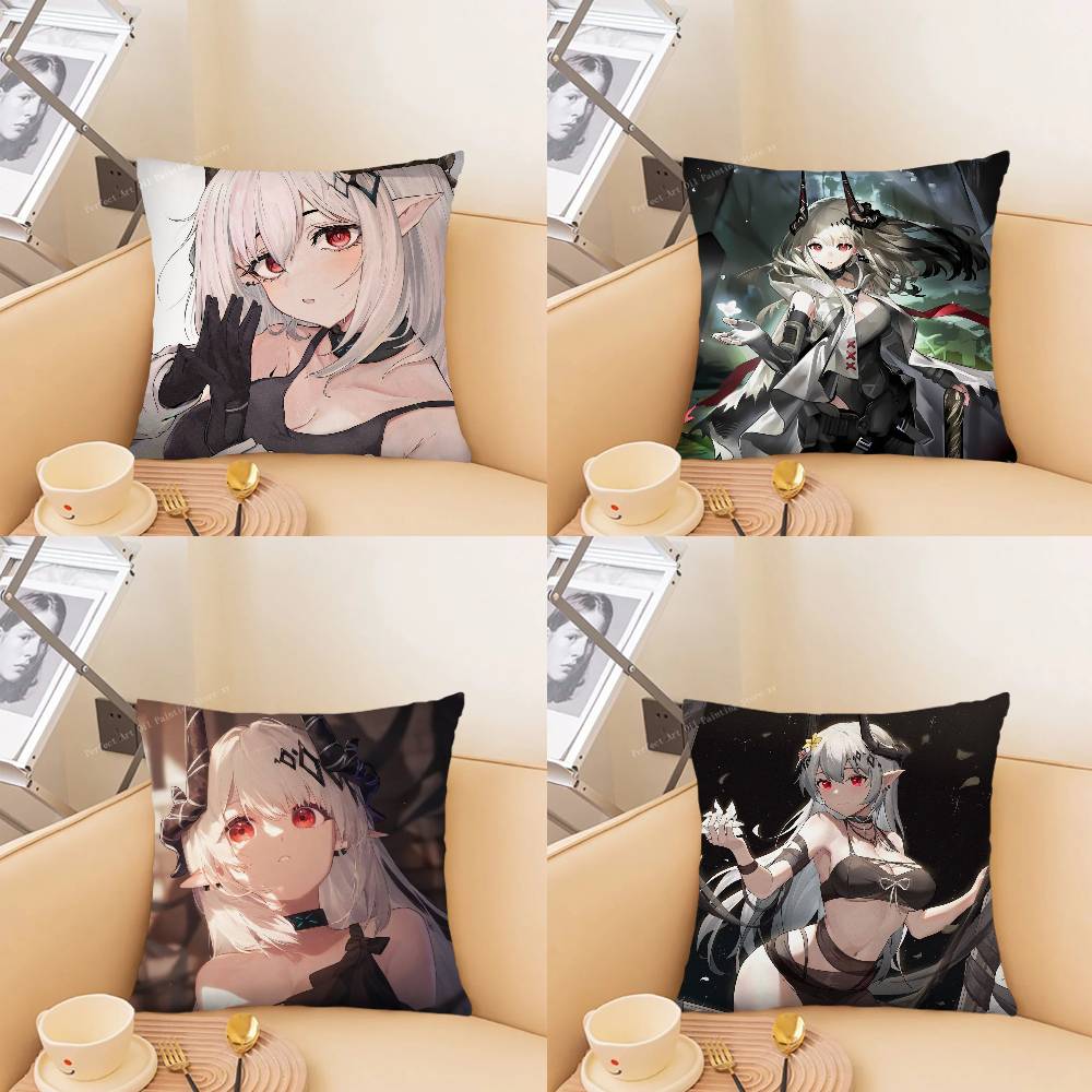 Mudrock Game A-Arknights Pillow Case Fashion Square Pillowcase Bedroom Sofa Room Ins Decoration Leisure