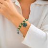 Festival Gifts Foliage Letter Bracelet Simple Green Beaded Bracelet Beer Festival Bracelet
